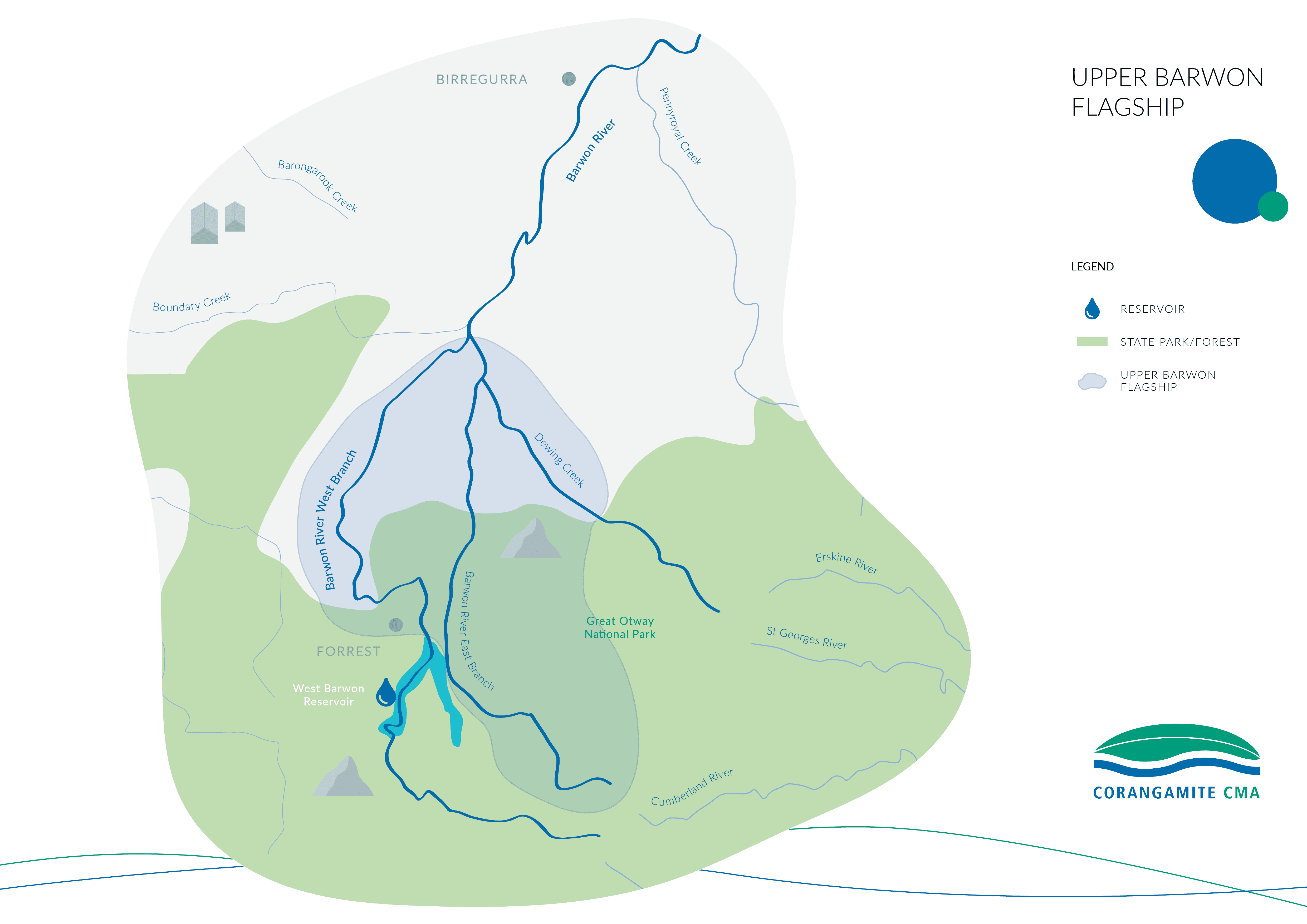 Upper Barwon Flagship Waterway project area